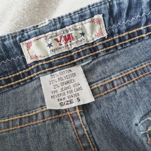 YMI Distressed Lace & Fringe Micro Denim Skirt - Picture 6 of 8